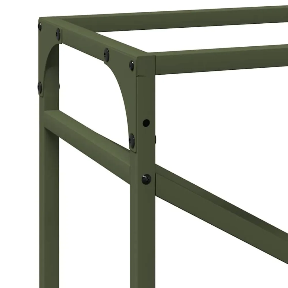 vidaXL Leñero 60x25x100 cm Acero laminado en frío Verde oliva