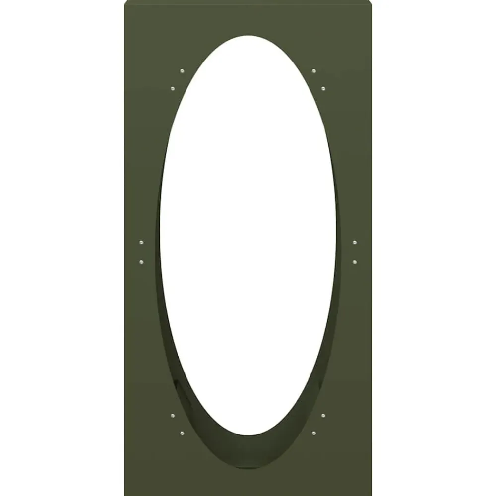 vidaXL Leñero 50x23x100 cm Acero laminado en frío Verde oliva New