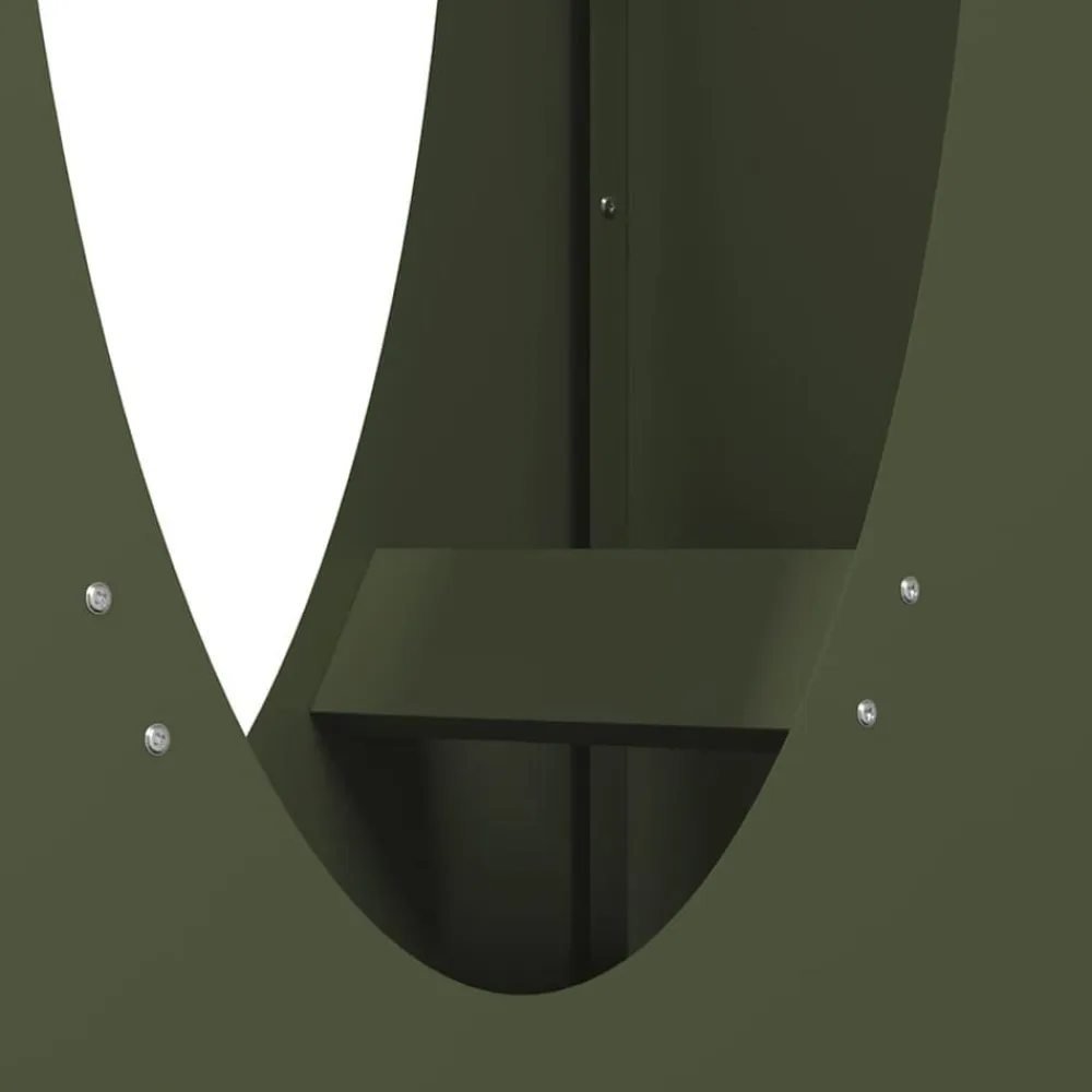 vidaXL Leñero 50x23x100 cm Acero laminado en frío Verde oliva New