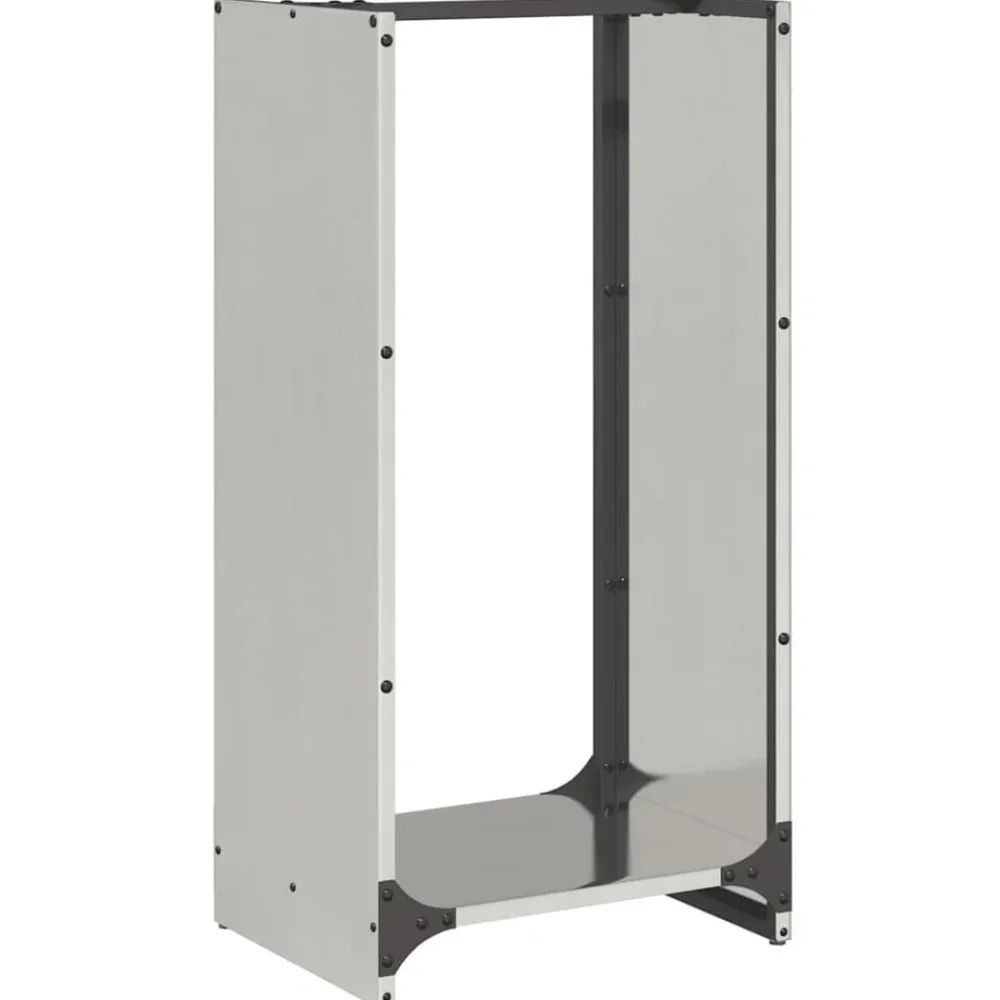 vidaXL Leñero 40x30x80 cm Acero inoxidable
