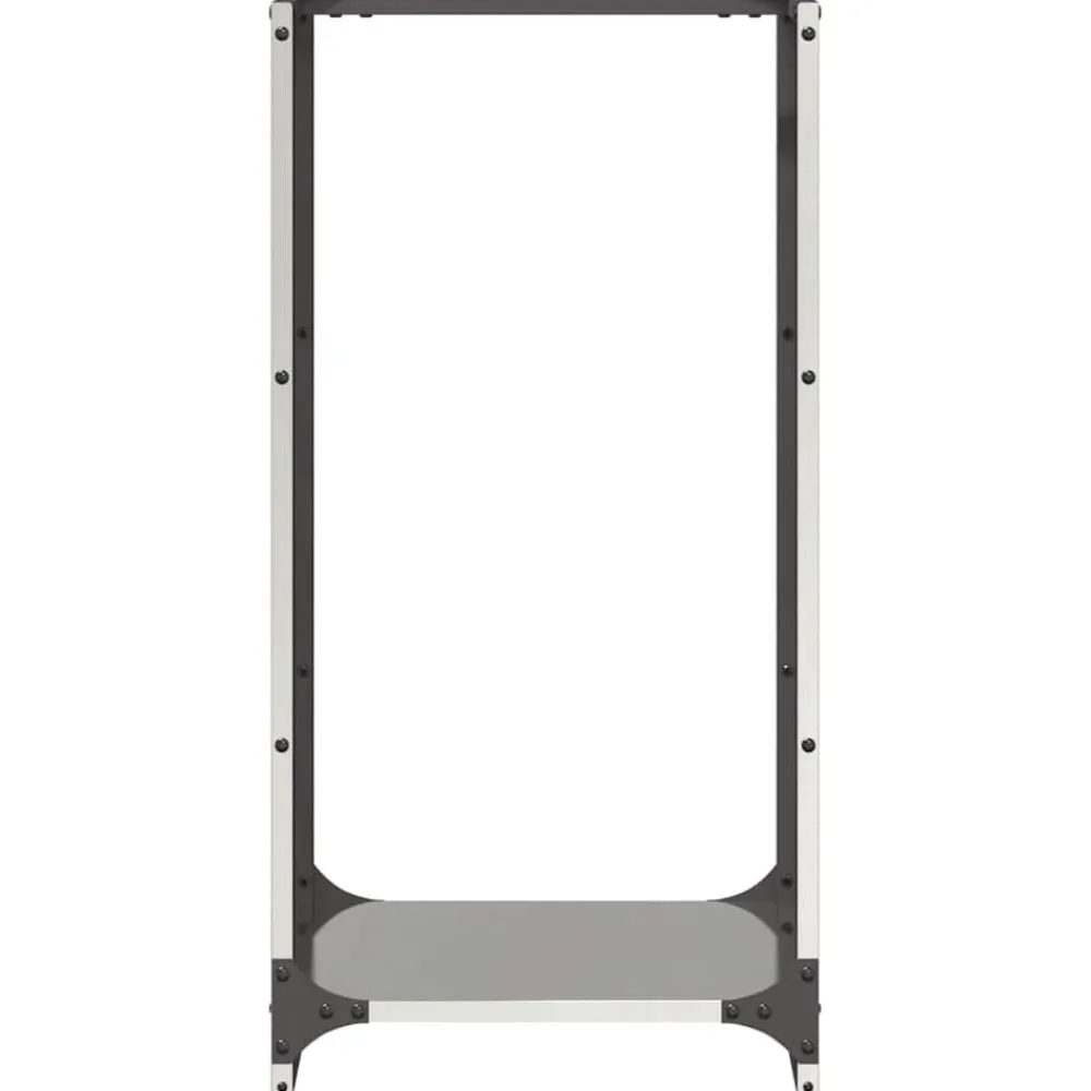 vidaXL Leñero 40x30x80 cm Acero inoxidable