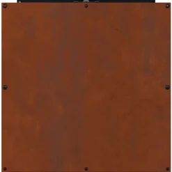 vidaXL Leñero 40x40x40 cm Acero oxidado New
