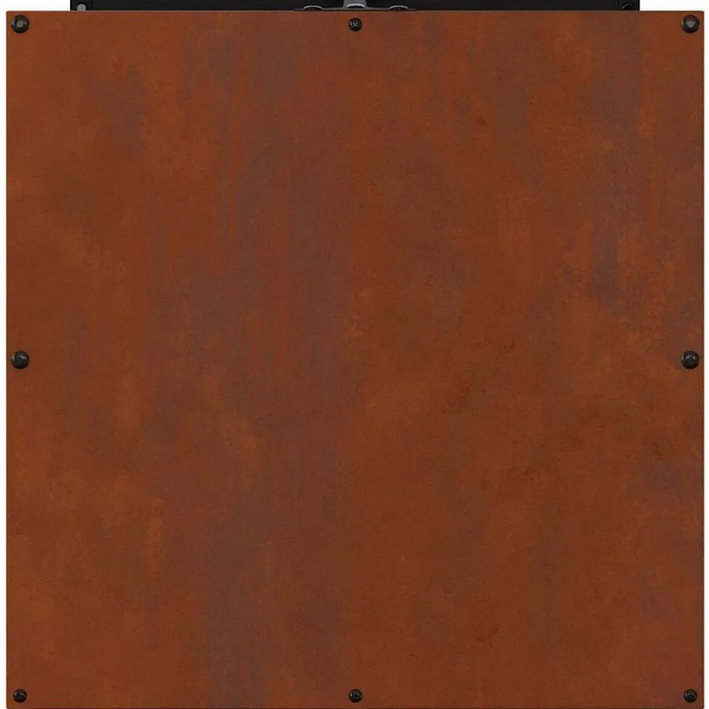 vidaXL Leñero 40x40x40 cm Acero oxidado New
