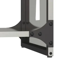 vidaXL Leñero 40x30x80 cm Acero inoxidable Clearance