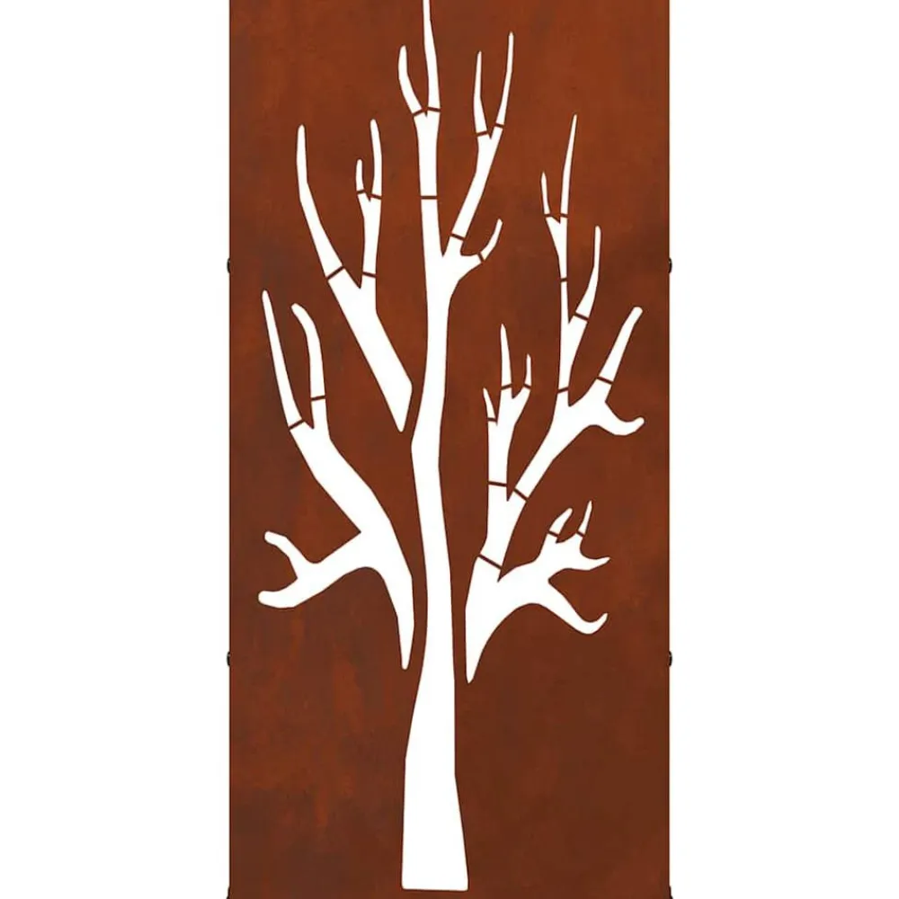 vidaXL Accesorios Para Hornos De Leña Y Chimeneas-Leñero 40x30x80 cm acero corten