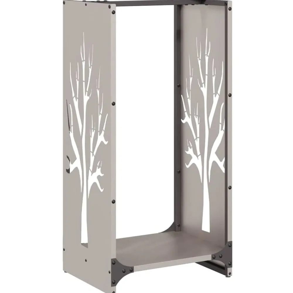 vidaXL Accesorios Para Hornos De Leña Y Chimeneas-Leñero 40x30x80 cm acero corten