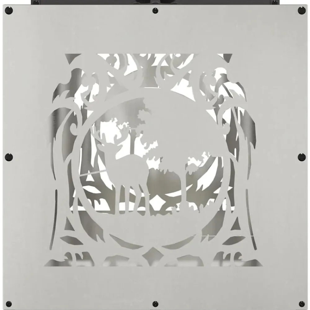 vidaXL Leñero 40x40x40 cm Acero inoxidable