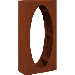 vidaXL Leñero 50x23x100 cm acero corten Acero oxidado