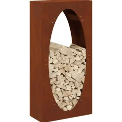 vidaXL Leñero 50x23x100 cm acero corten Acero oxidado