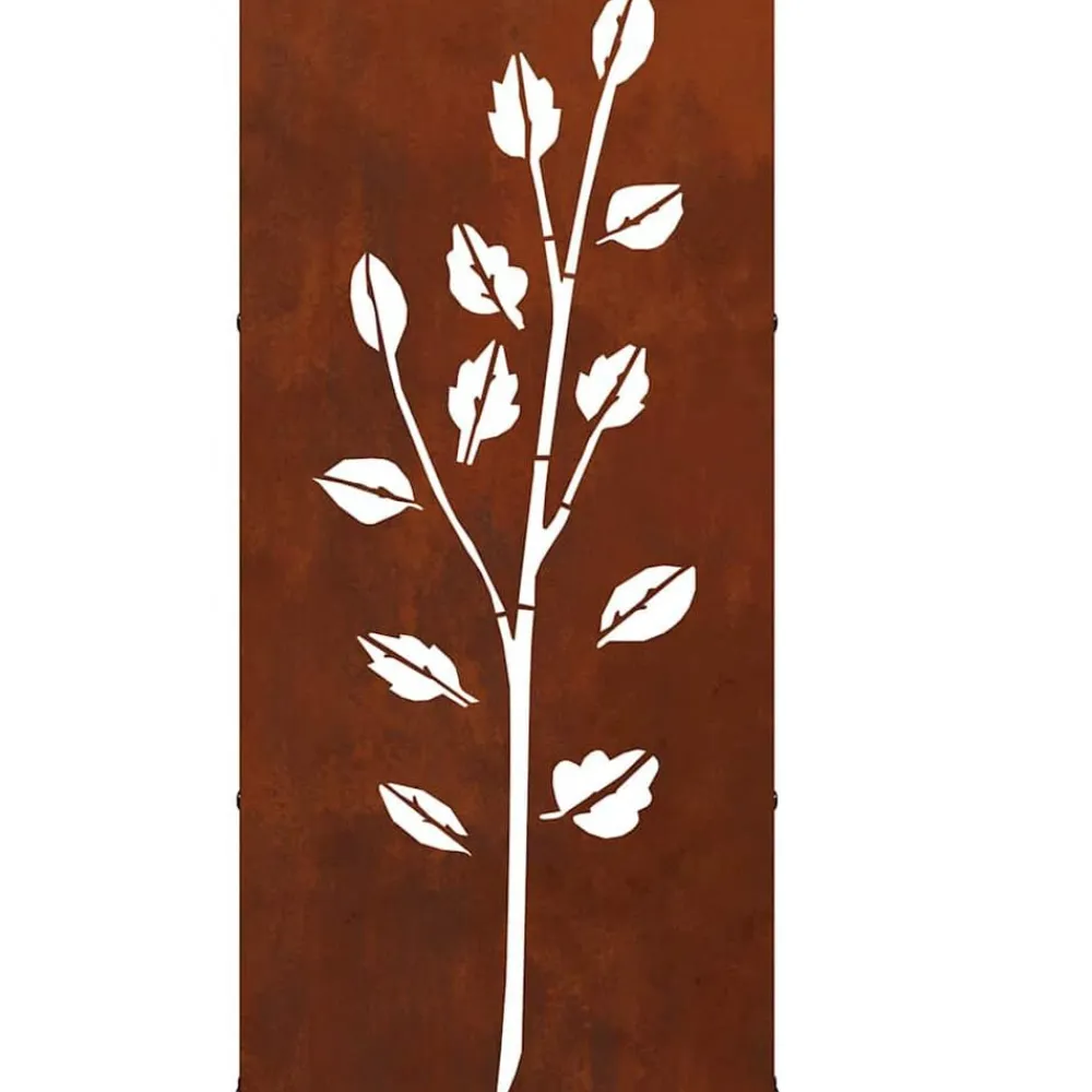 vidaXL Accesorios Para Hornos De Leña Y Chimeneas-Leñero 40x30x80 cm acero corten