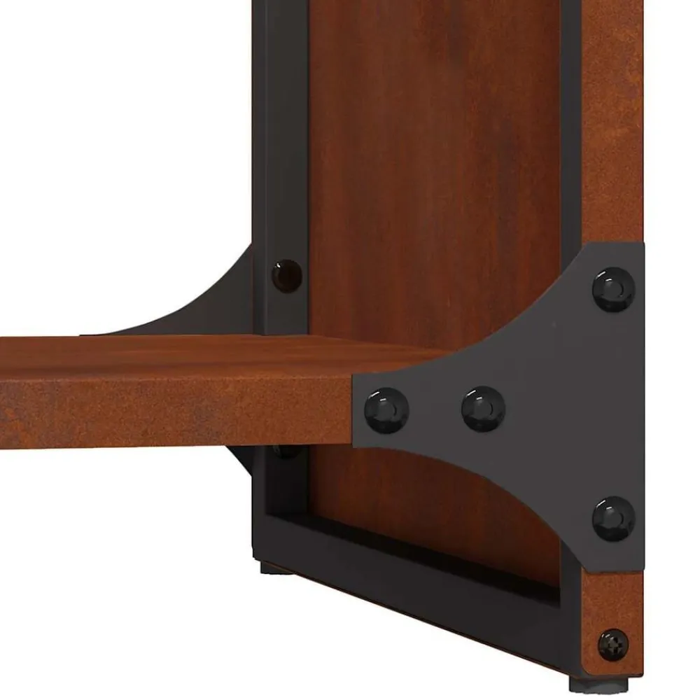 vidaXL Leñero 40x30x80 cm acero corten Acero oxidado Online
