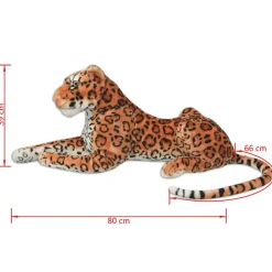 vidaXL Leopardo de peluche grande XXL Clearance