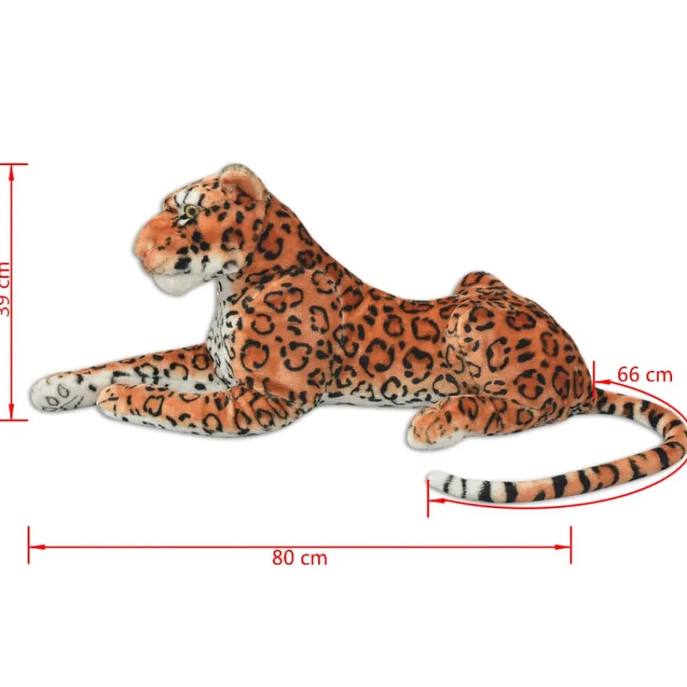 vidaXL Leopardo de peluche grande XXL Clearance