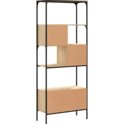 vidaXL Librería 5 estantes madera de ingeniería roble 76x33x188,5 cm Roble Sonoma New