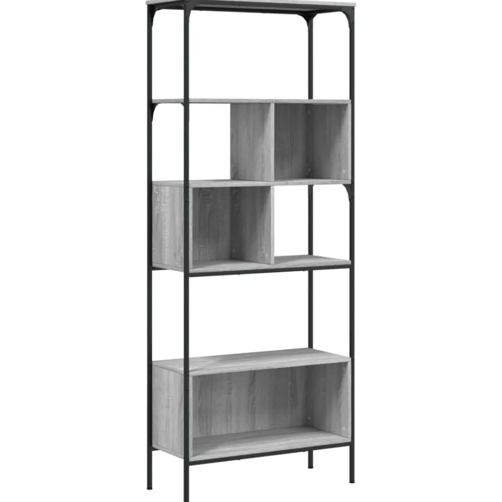 vidaXL Estanterías-Librería 5 estantes madera ingeniería 76x33x188,5cm