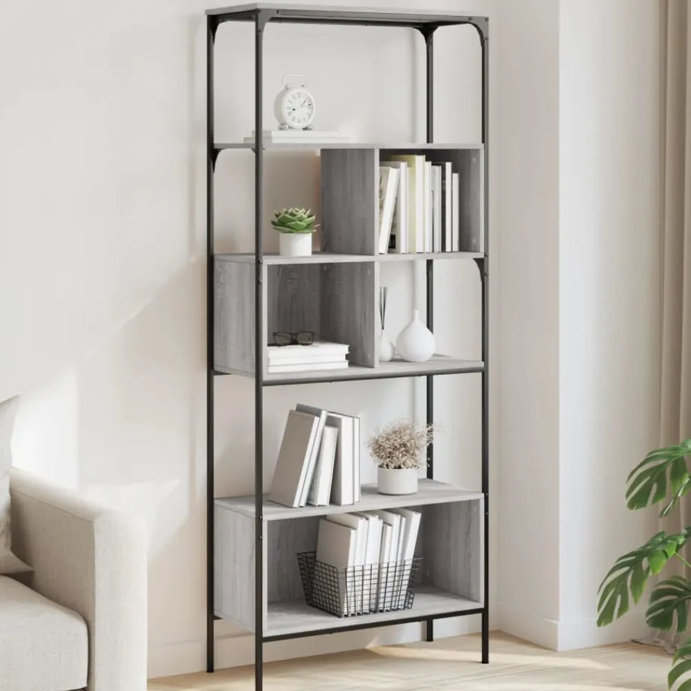 vidaXL Estanterías-Librería 5 estantes madera ingeniería 76x33x188,5cm