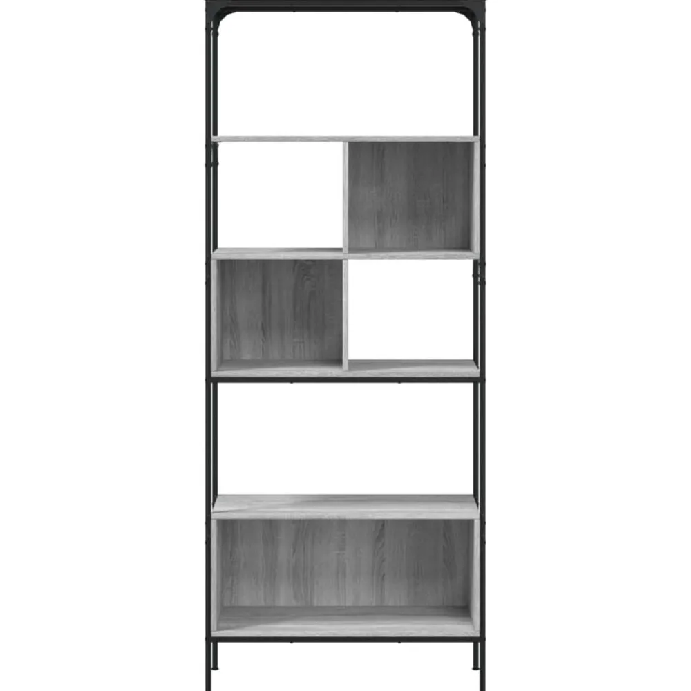 vidaXL Estanterías-Librería 5 estantes madera ingeniería 76x33x188,5cm