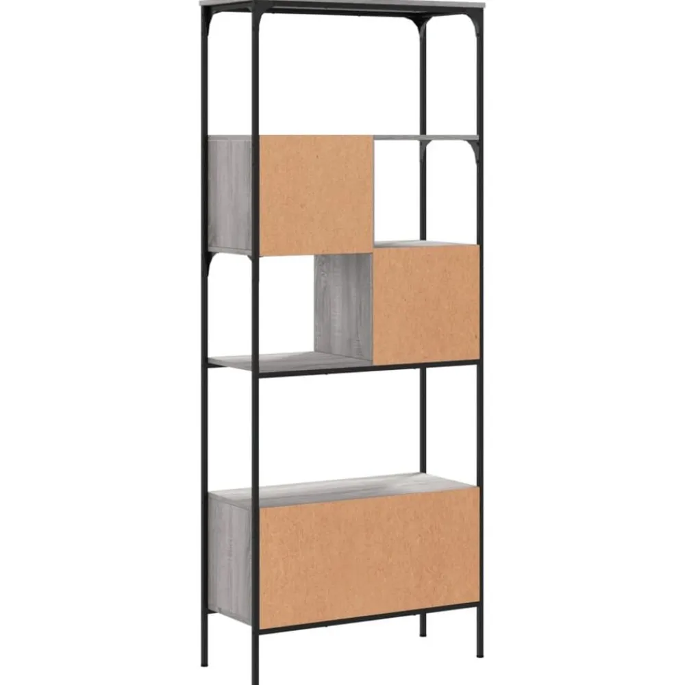 vidaXL Estanterías-Librería 5 estantes madera ingeniería 76x33x188,5cm
