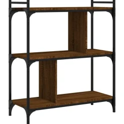 vidaXL Estanterías-Librería 3 estantes madera ingeniería marrón roble 76x32x88 cm