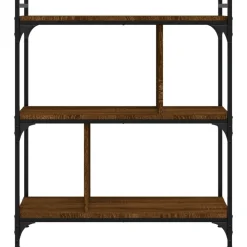 vidaXL Estanterías-Librería 3 estantes madera ingeniería marrón roble 76x32x88 cm