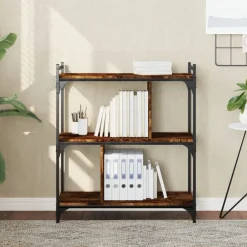 vidaXL Estanterías-Librería 3 estantes madera ingeniería 76x32x88 cm