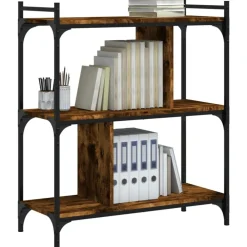 vidaXL Estanterías-Librería 3 estantes madera ingeniería 76x32x88 cm