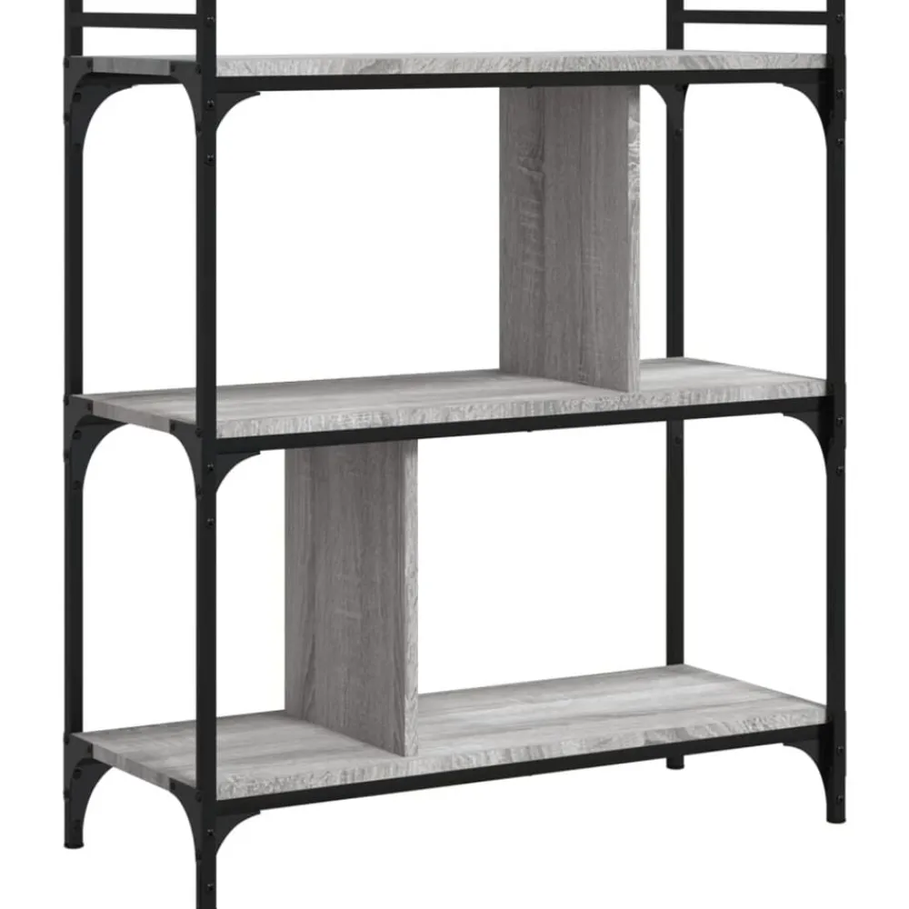 vidaXL Estanterías-Librería 3 estantes madera ingeniería 76x32x88 cm
