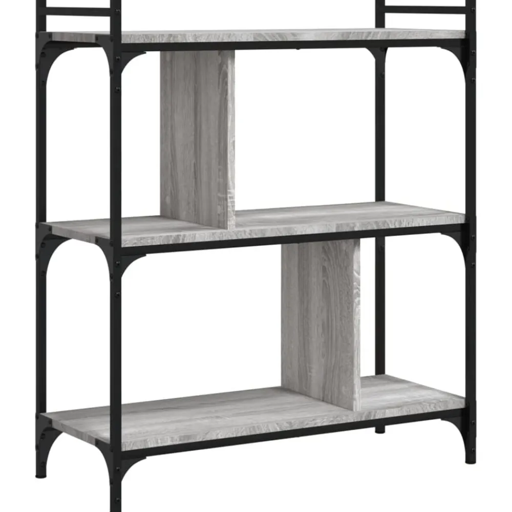 vidaXL Estanterías-Librería 3 estantes madera ingeniería 76x32x88 cm