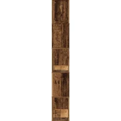 vidaXL Estanterías-Librería 5 niveles madera color envejecido 80,5x23,5x162,5 cm