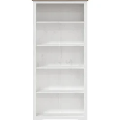 vidaXL Estanterías-Librería BODO 5 estantes madera maciza pino marrón 82x40x173 cm