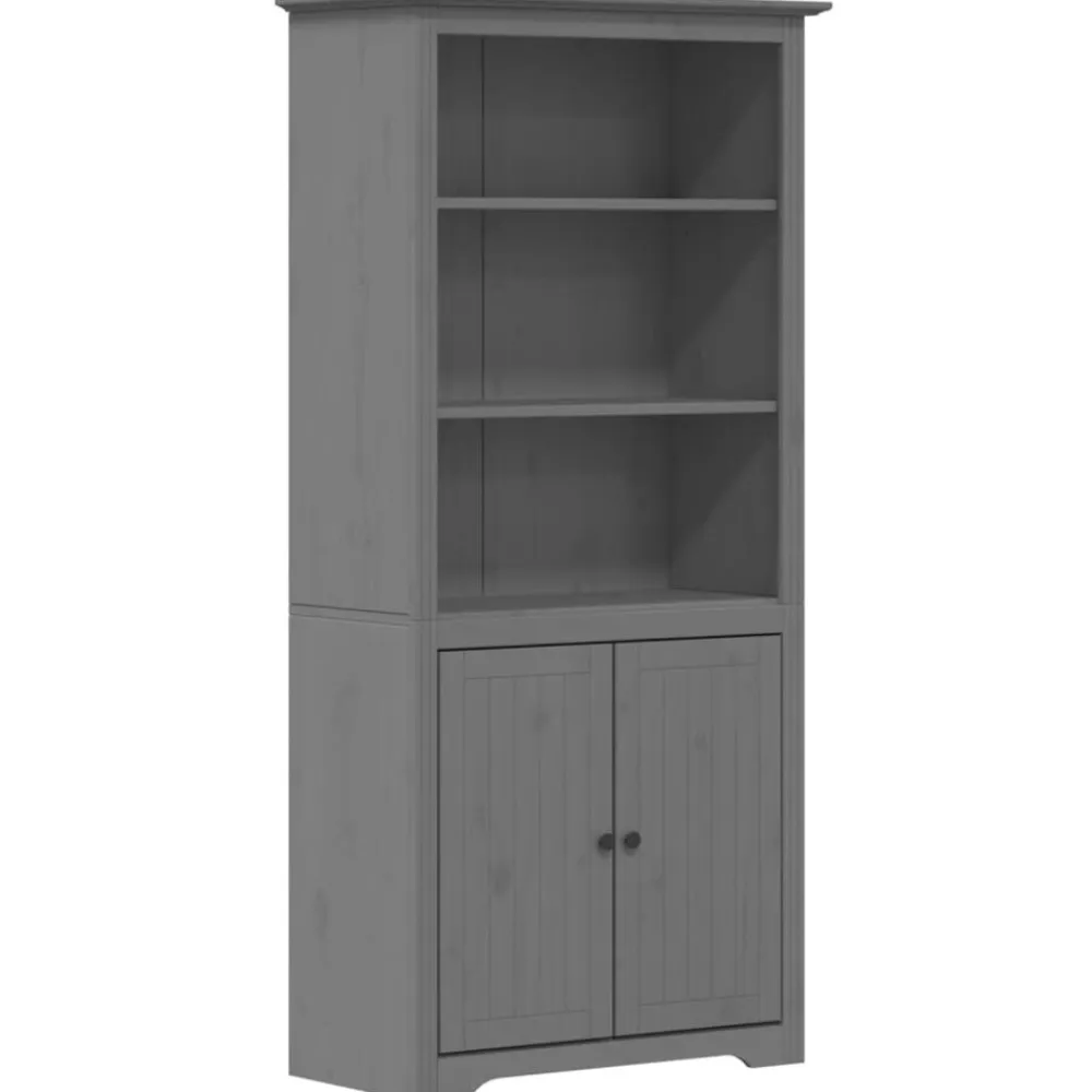 vidaXL Librería BODO madera maciza de pino 82x40x173 cm Gris Clearance