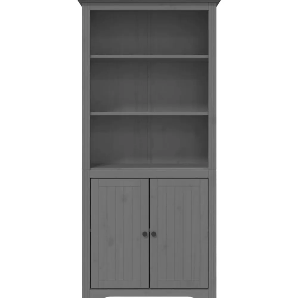 vidaXL Librería BODO madera maciza de pino 82x40x173 cm Gris Clearance
