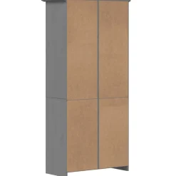 vidaXL Librería BODO madera maciza de pino 82x40x173 cm Gris Clearance