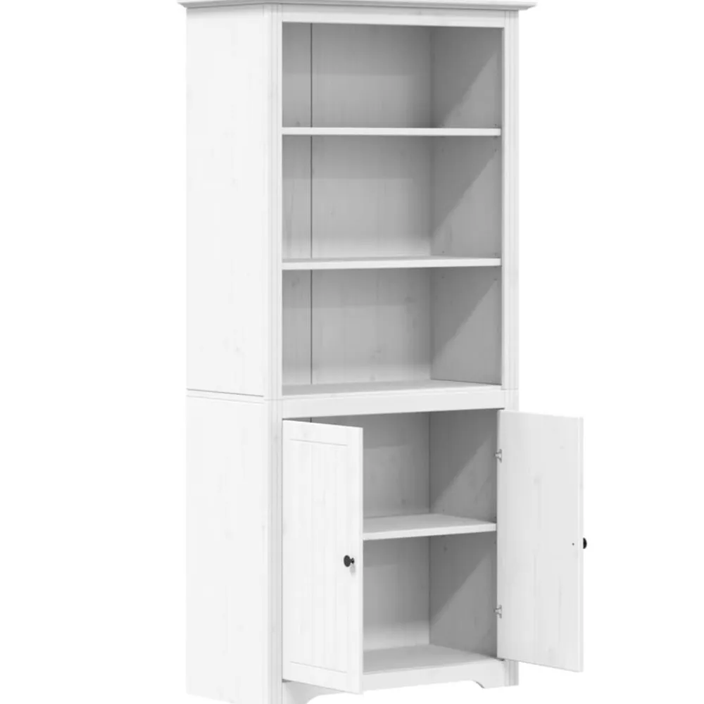 vidaXL Librería BODO madera maciza de pino 82x40x173 cm Blanco Online