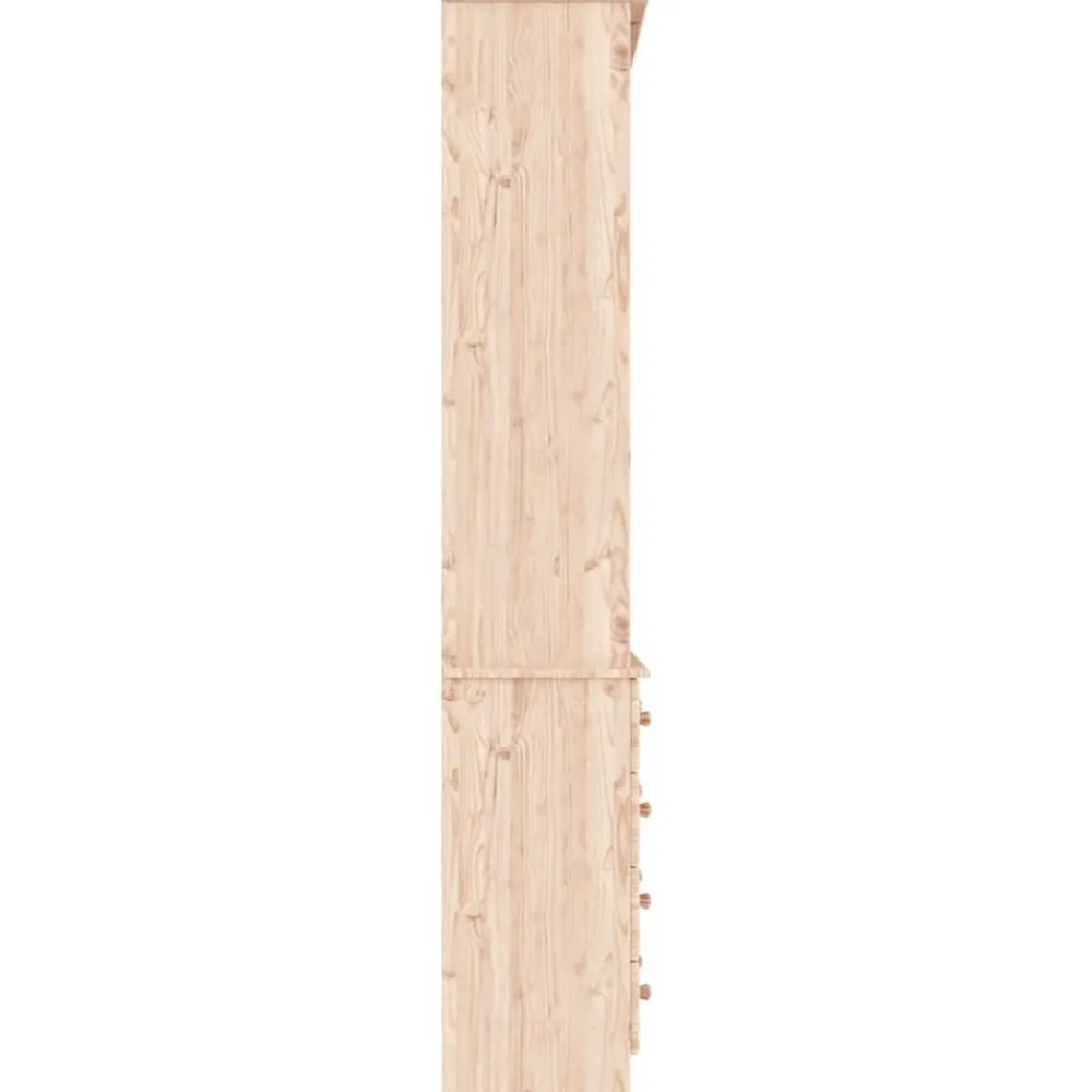 vidaXL Librería con cajones ALTA madera maciza de pino 77x35x186,5 cm Natural Online