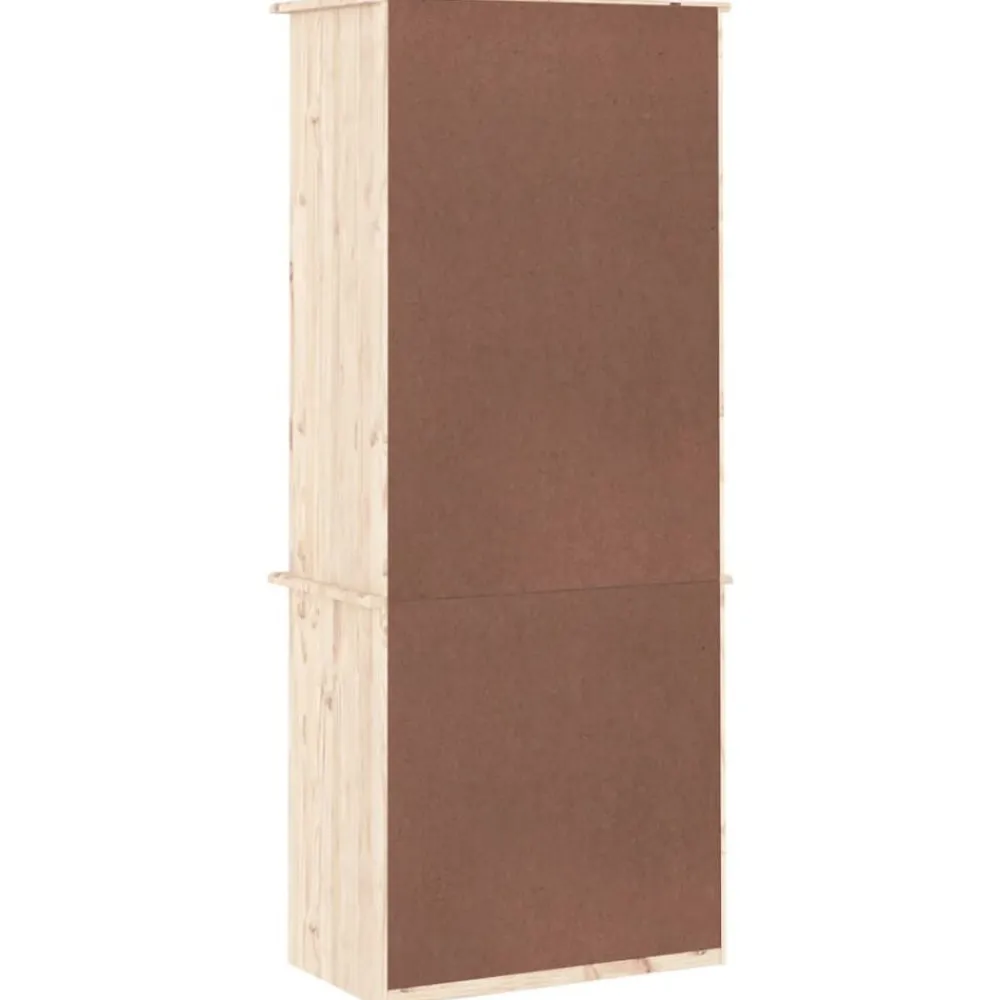 vidaXL Librería con cajones ALTA madera maciza de pino 60x35x142 cm Natural Discount