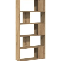 vidaXL Estanterías-Librería de 5 niveles madera artesanal 80,5x23,5x162,5 cm