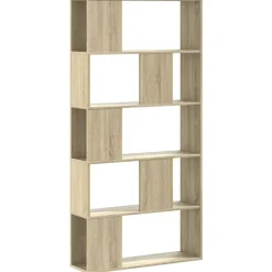 vidaXL Librería de 5 niveles madera 80,5x23,5x162,5 cm Roble Sonoma Online
