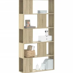 vidaXL Librería de 5 niveles madera 80,5x23,5x162,5 cm Roble Sonoma Online