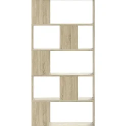 vidaXL Librería de 5 niveles madera 80,5x23,5x162,5 cm Roble Sonoma Online