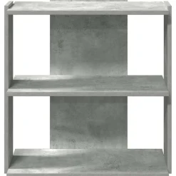 vidaXL Estanterías-Librería de 3 niveles madera gris hormigón 60x30x60 cm