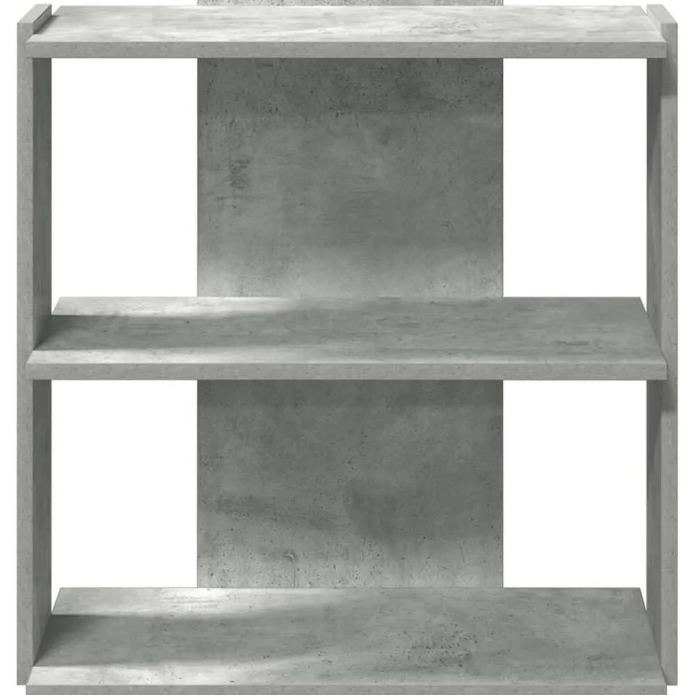 vidaXL Estanterías-Librería de 3 niveles madera gris hormigón 60x30x60 cm