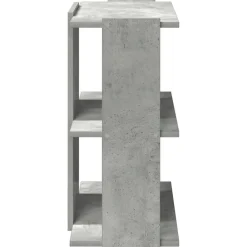 vidaXL Estanterías-Librería de 3 niveles madera gris hormigón 60x30x60 cm