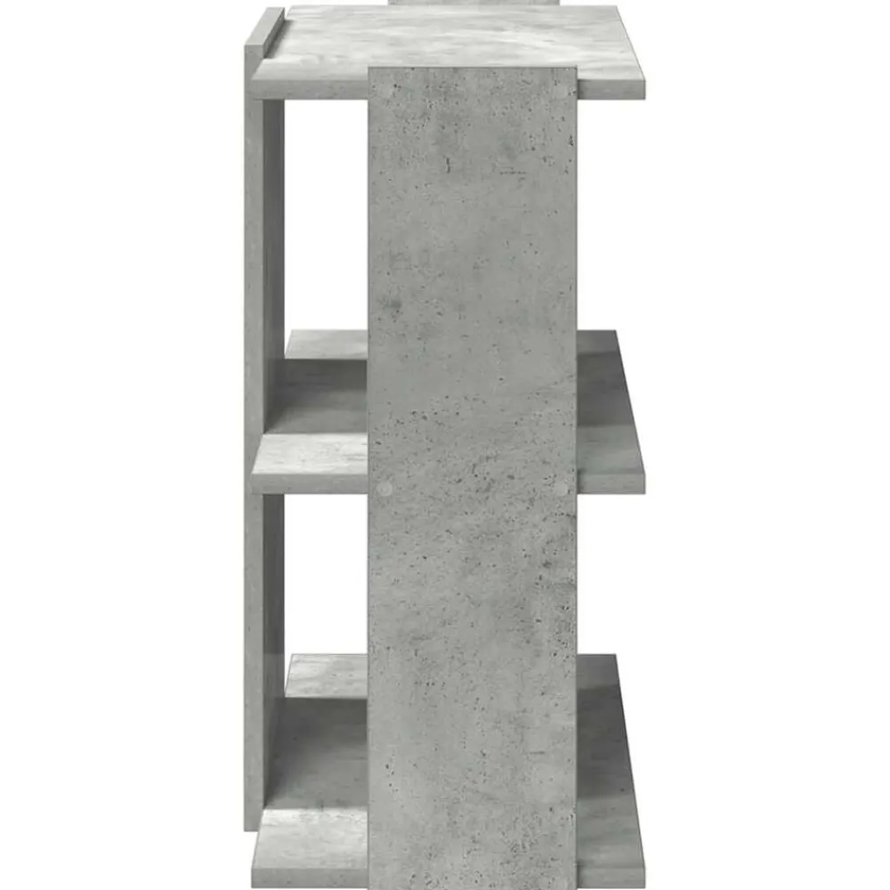 vidaXL Estanterías-Librería de 3 niveles madera gris hormigón 60x30x60 cm
