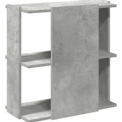 vidaXL Estanterías-Librería de 3 niveles madera gris hormigón 60x30x60 cm