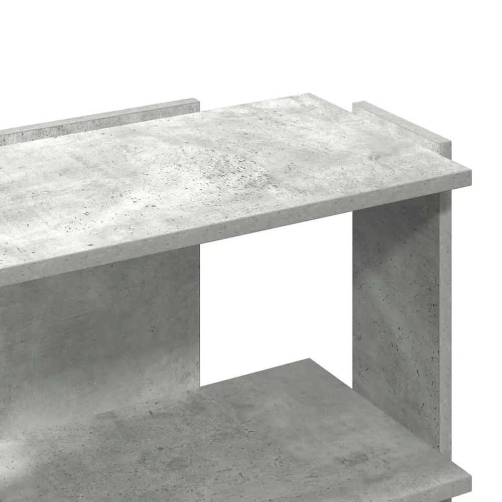 vidaXL Estanterías-Librería de 3 niveles madera gris hormigón 60x30x60 cm