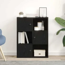 vidaXL Estanterías-Librería de madera contrachapada roble 60x24x76,5 cm