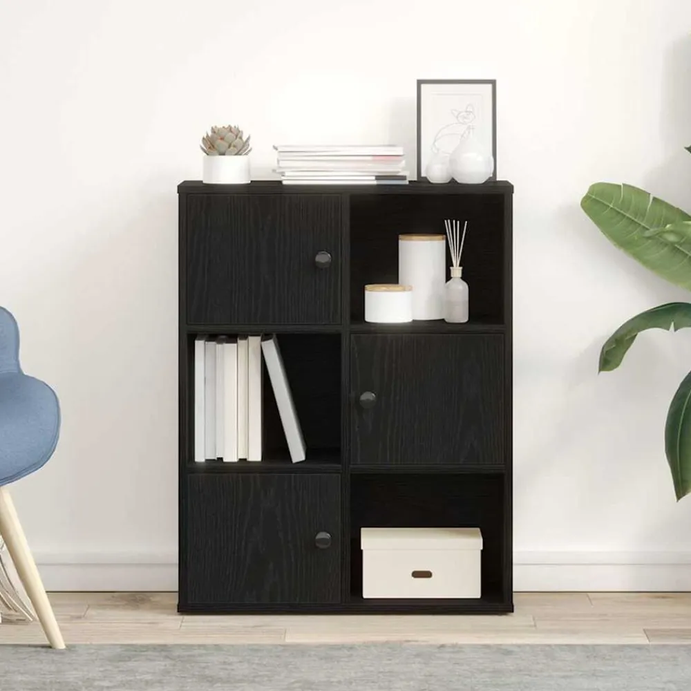 vidaXL Estanterías-Librería de madera contrachapada roble 60x24x76,5 cm