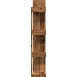 vidaXL Estanterías-Librería de madera contrachapada envejecida 86x25,5x140 cm