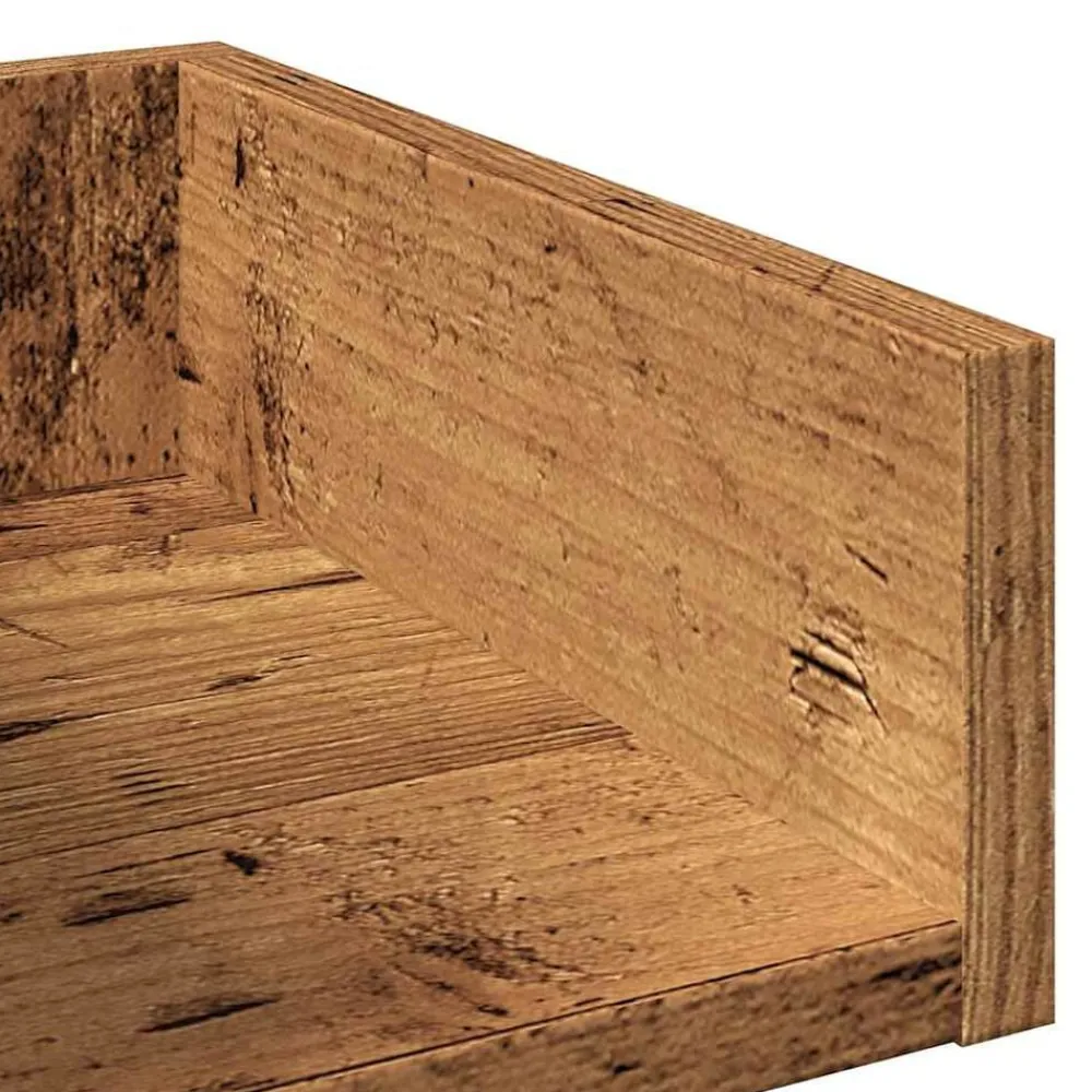 vidaXL Estanterías-Librería de madera contrachapada envejecida 86x25,5x140 cm